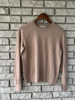 Everlane  100% Organic Cotton Crewneck Tan Sweater Size XS